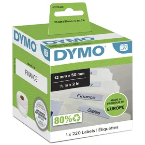DYMO Authentic LabelWriter Suspension File Labels | 12mm x 50mm | Roll of 220 Easy-Peel Labels | Se…