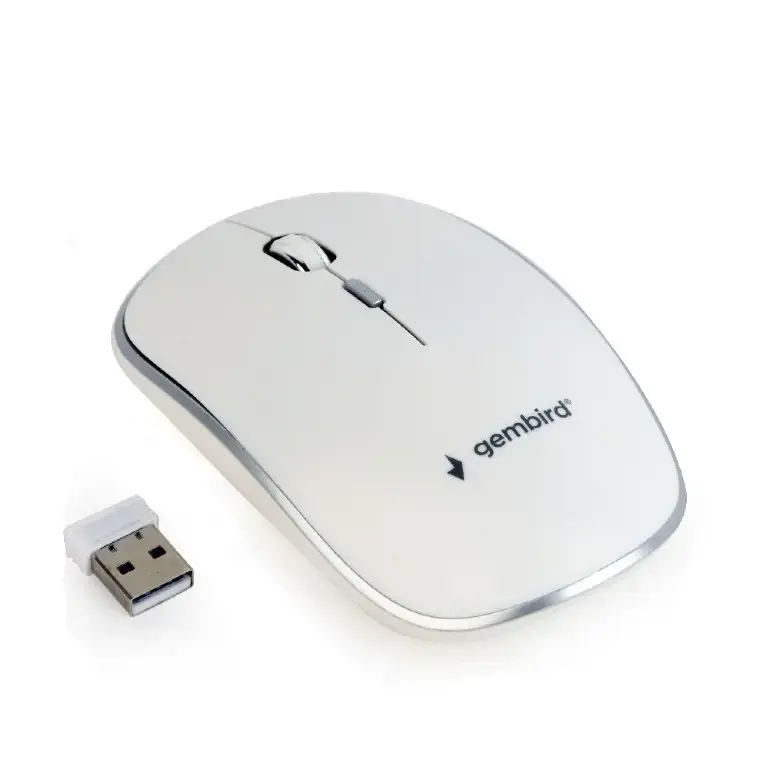 GEMBIRD MUSW-4B-01-W Gembird Belaidė optinė pelė MUSW-4B-01-W, 1600 DPI, nano USB, balta