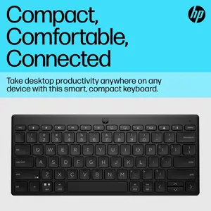 HP 355 Compact Multi-Device Bluetooth Keyboard, Wireless, Bluetooth, Mechanical, Black