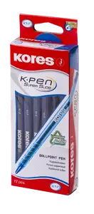 Tušinukas KORES K1 F, 1.0 mm, mėlynos spalvos tušas