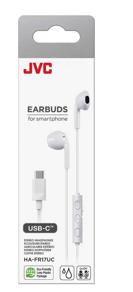 JVC HA-FR17UC USB Type-C Wired In-Ear Headphones White
