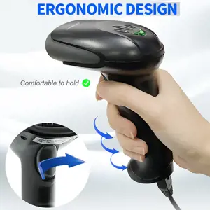 QOLTEC 50866 Brūkšninių kodų skaitytuvas 1D CCD USB juodas