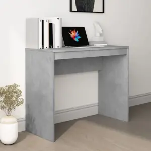 Rašomasis stalas, betono pilkas, 90x40x72cm, apdirbta mediena