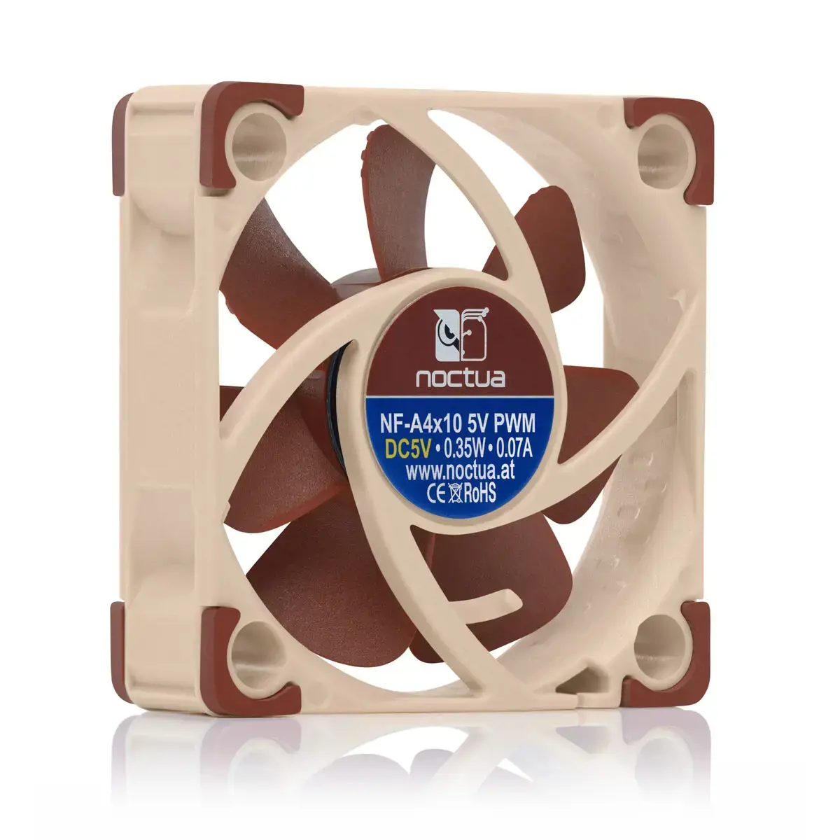 Noctua NF A4x10 5V PWM Kompiuterio korpuso ventiliatorius 4 cm rudos spalvos