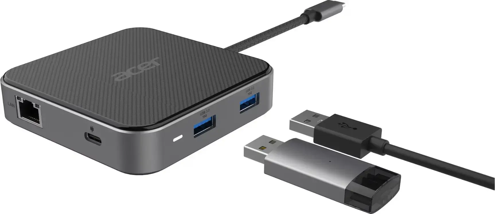 ACER 7 in 1 USB4 8K kelių ekranų koncentratorius HDMI + DP + 2xUSB3.2 + USB C + RJ45 + 3,5 mm garso prievadas