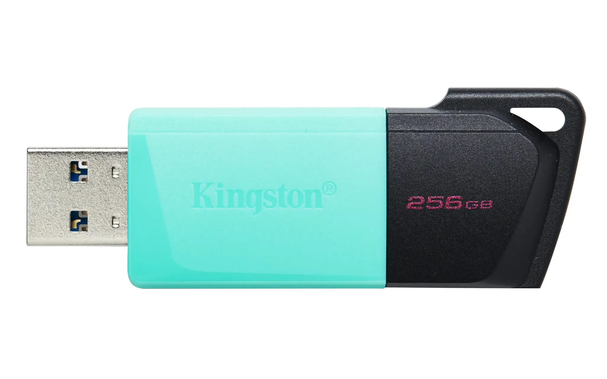 "Kingston" 256GB "DataTraveler Exodia M" USB slankmačio dangtelis USB 3.2 Gen2, turkio spalvos