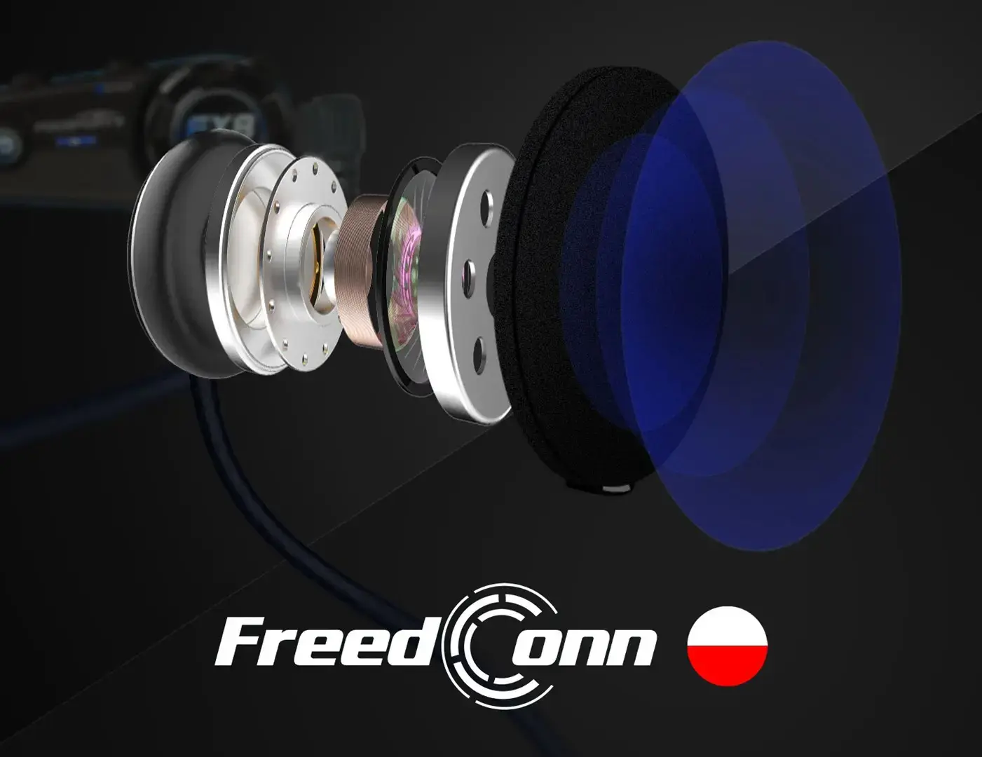 "FreedConn T-Max S V4 Pro" vieno motociklo domofonas