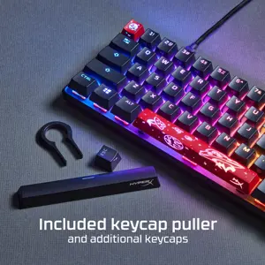 HyperX Alloy Origins 65 - Mechanical Gaming Keyboard - HX Red (NO Layout), 65%, Wired, USB, Mechanical, RGB LED, Black
