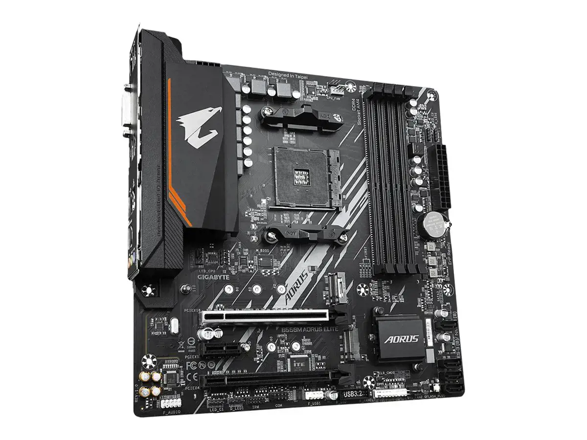 Gigabyte B550M AORUS ELITE, AMD, "Socket AM4", 3 kartos "AMD Ryzen™ 3", 3 kartos "AMD Ryzen 5", 3 kartos "AMD Ryzen™ 7", 3 kartos..., DDR4-SDRAM, 128 GB, DIMM