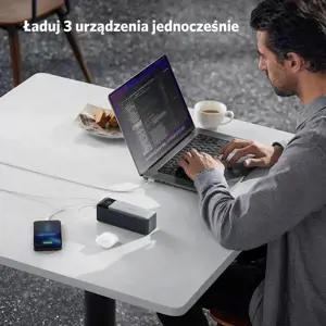 "Anker 737", 24000 mAh, 140 W, juoda, sidabrinė