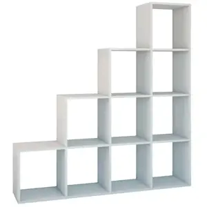 Topeshop STEP BIEL 4X4 svetainės knygų spinta
