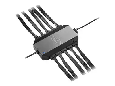 DeepCool FH-10, Ventiliatoriaus valdiklis, Juodas, 4 kontaktų, Ventiliatorius, 80 mm, 46 mm