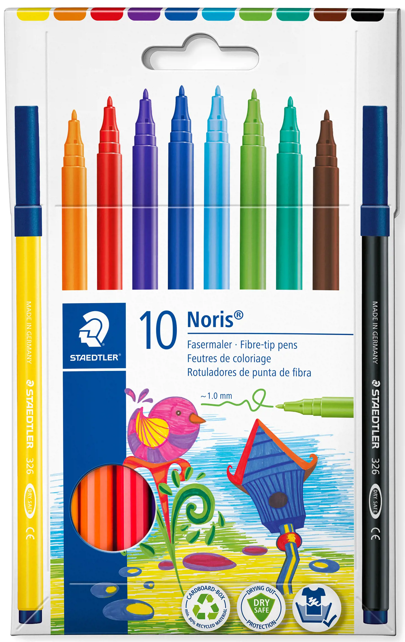 Flomasteriai STAEDTLER Noris, 10 vnt.