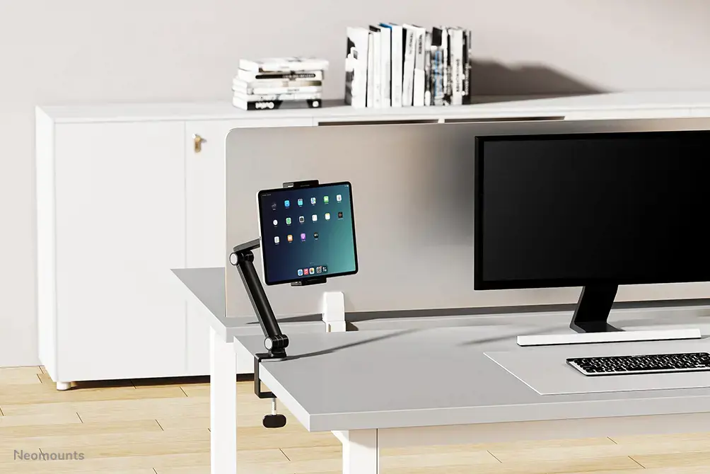 "Neomounts by Newstar" planšetinio kompiuterio laikiklis, Planšetinis kompiuteris/UMPC, Pasyvus laikiklis, Stalinis, Juodas