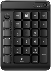 HP 435 Programmable Wireless Keypad, Wireless, Bluetooth, Mechanical, Black