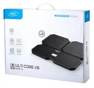 "deepcool Multicore x6" nešiojamojo kompiuterio aušintuvas iki 15,6" .900g g, 380X295X24mm mm, juodas