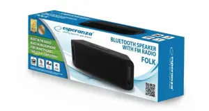 "Esperanza FOLK" Stereofoninis nešiojamasis garsiakalbis juodas 6 W