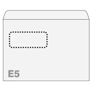 Vokai POSTFIX, E5 su langeliu (30x90mm), 156 x 220 mm, 1000 vnt.