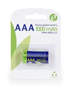Baterijas Energenie 2xAAA 1000mAh