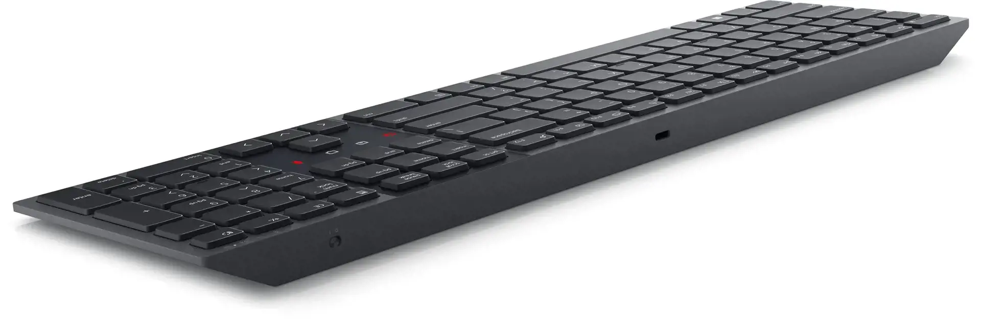 DELL KB900, pilno dydžio (100 %), RF belaidis ryšys + "Bluetooth", žirklinis klavišų jungiklis, QWERTY, grafito spalvos