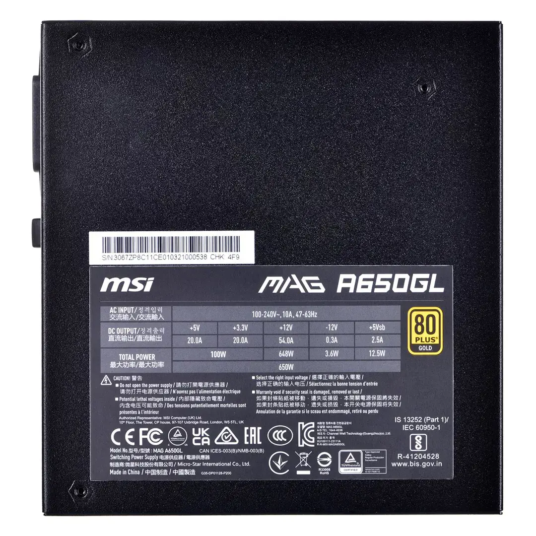 Maitinimo blokas MSI 306-7ZP8C11-CE0, 650 W, 90