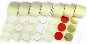 Lipdukai notariniai 5cm, žvaigždutės, mėlynu krašteliu (500)  1117-006