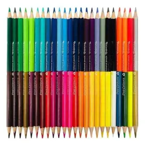 Spalvoti pieštukai, tribriauniai, dvipusiai Colorino Kids, 24vnt./48 spalvų