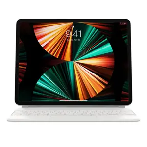 "Apple Magic" klaviatūra 12,9 colių "iPad Pro" (3, 4, 5 kartos) SE, išmanioji jungtis, balta