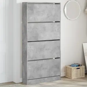 Batų spintelė su 4 stalčiais, betono, 80x21x163,5cm