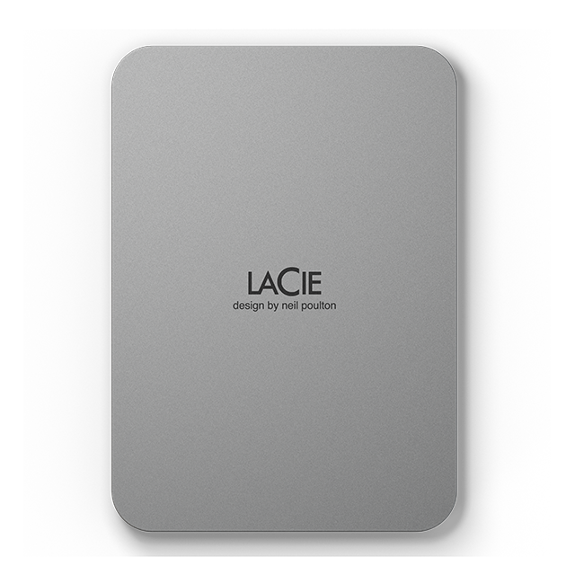 "LACIE Mobile Drive" kietasis diskas USB-C 1TB 2,5 colio Mėnulio sidabro spalvos su USB-C kabeliu