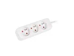 LANBERG PS0-03E-0150-W Lanberg 1,5 m baltos spalvos 3X 230 V žibinto išplėstinis PL. KABELIS IŠ VIS…