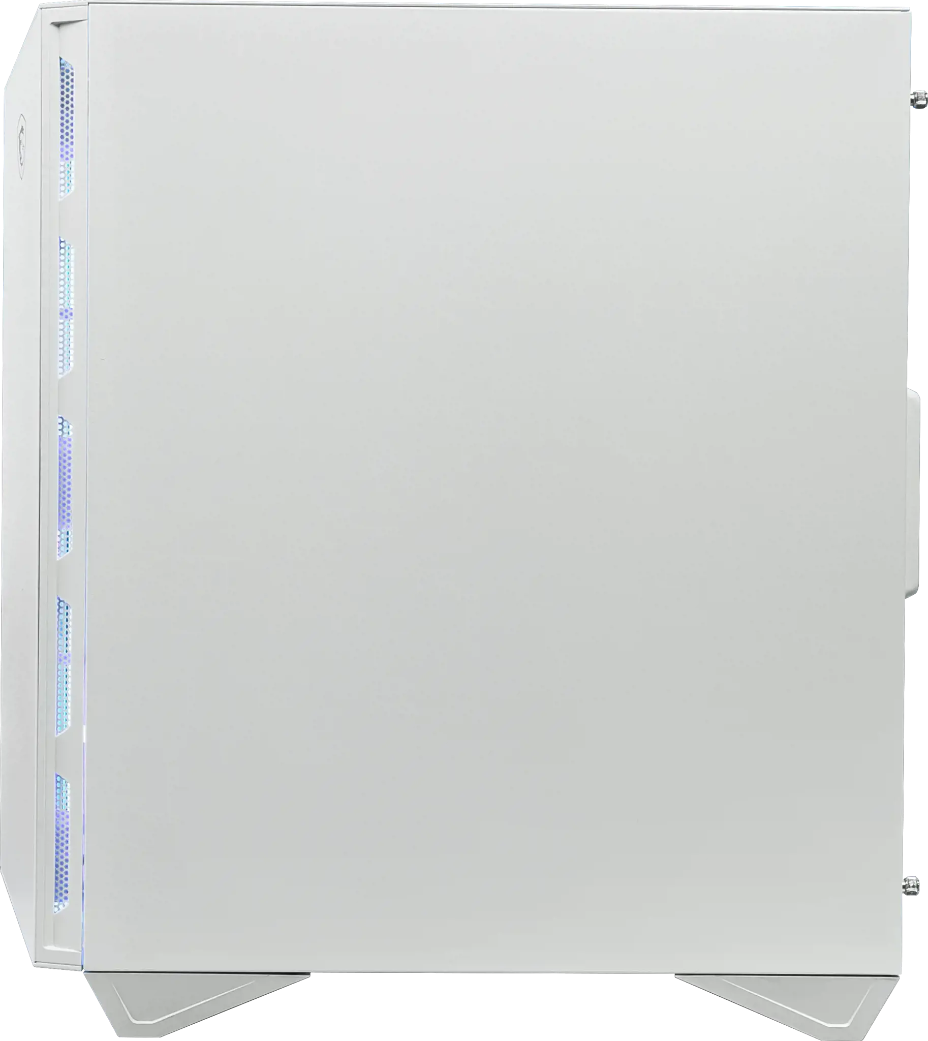 MSI MPG GUNGNIR 110R WHITE Vidutinio bokšto žaidimų kompiuterių korpusas "Baltas, 4x 120 mm ARGB ventiliatorius, 1-6 ARGB valdymo plokštė, C tipo USB, grūdintas stiklas, centrinis, ATX, mATX, mini-ITX", Vidutinio bokšto, kompiuteris, baltas, ATX, micro ATX, mini-ITX, metalinis, žaidimų