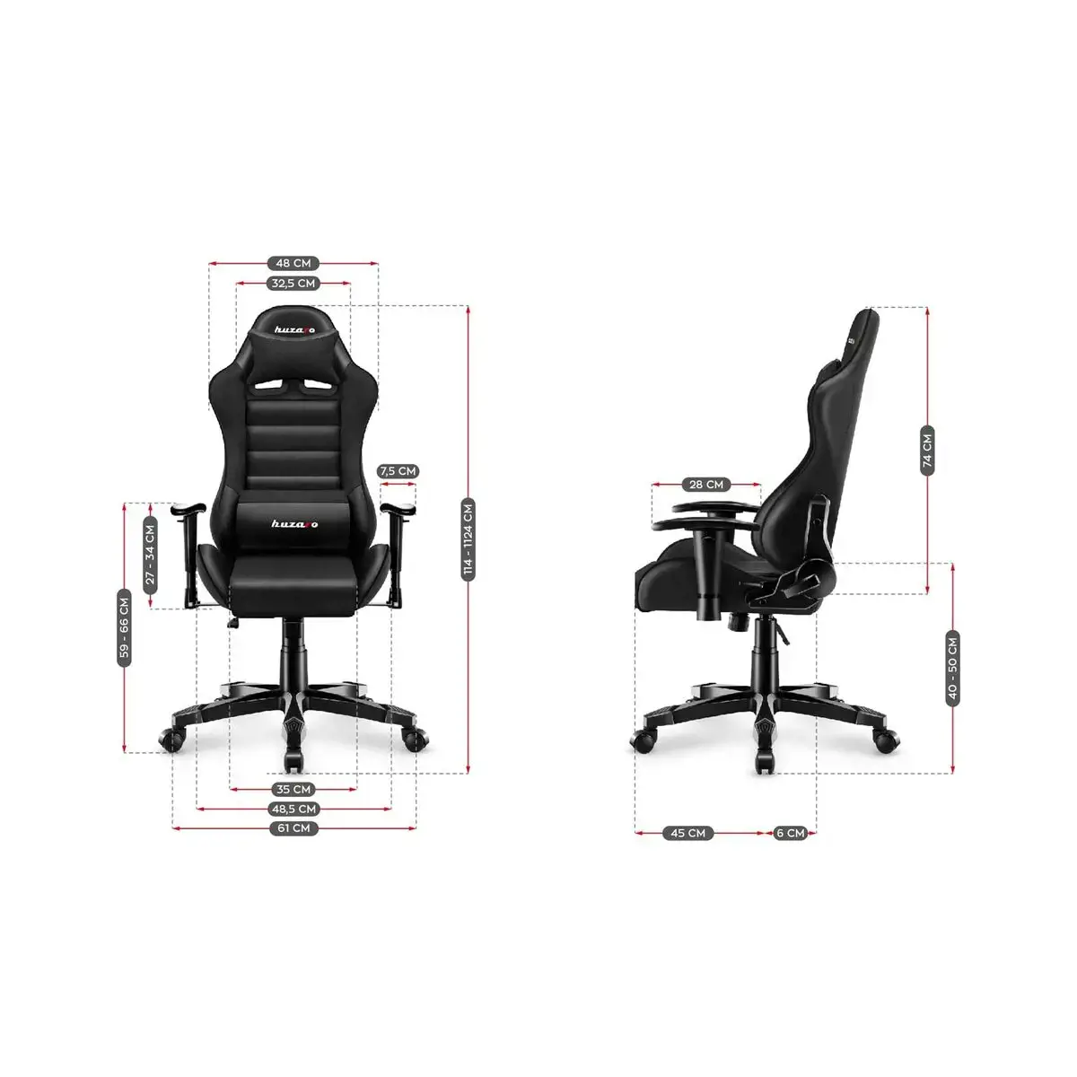 "Huzaro HZ-Ranger 6.0 Black" žaidimų kėdė vaikams