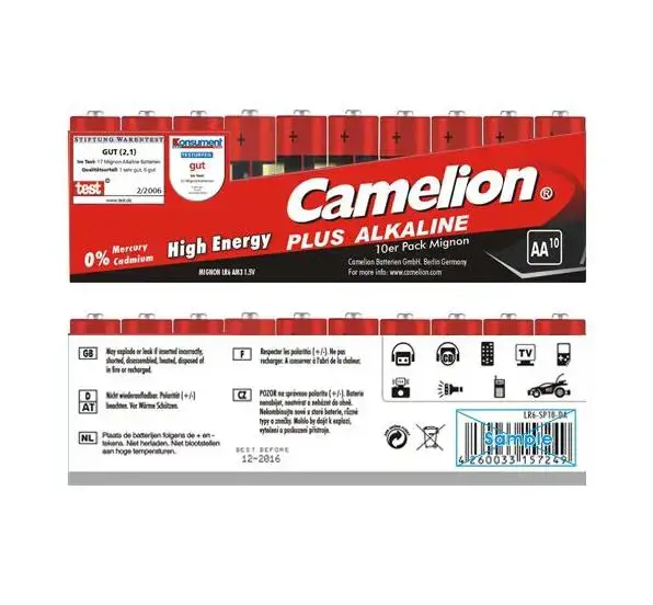 Camelion LR6-SP10 AA/LR6, 2700 mAh, Plus Alkaline, 240 vnt.