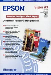 Blizgus Fotopopierius Epson Premium, A3, 250 g/m², 20 psl.