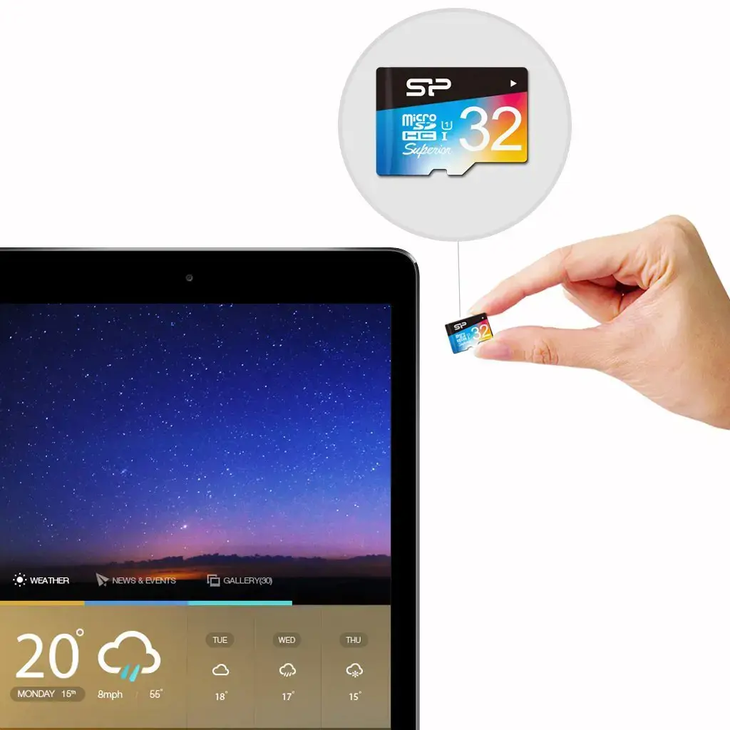 "Silicon Power Superior", 32 GB, "MicroSDHC", 10 klasė, UHS-I, 90 MB/s, 45 MB/s