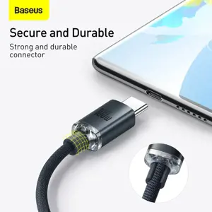 Baseus crystal shine series fast charging data cable USB Type A to USB Type C100W 1,2m black (CAJY000401)