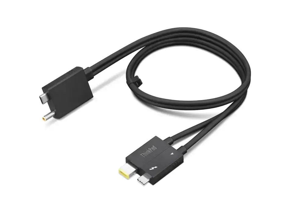 Lenovo 4X91K16970, vyriškas, vyriškas, 0,7 m, juodas, 40 Gbit/s, RoHS REACH UL62368
