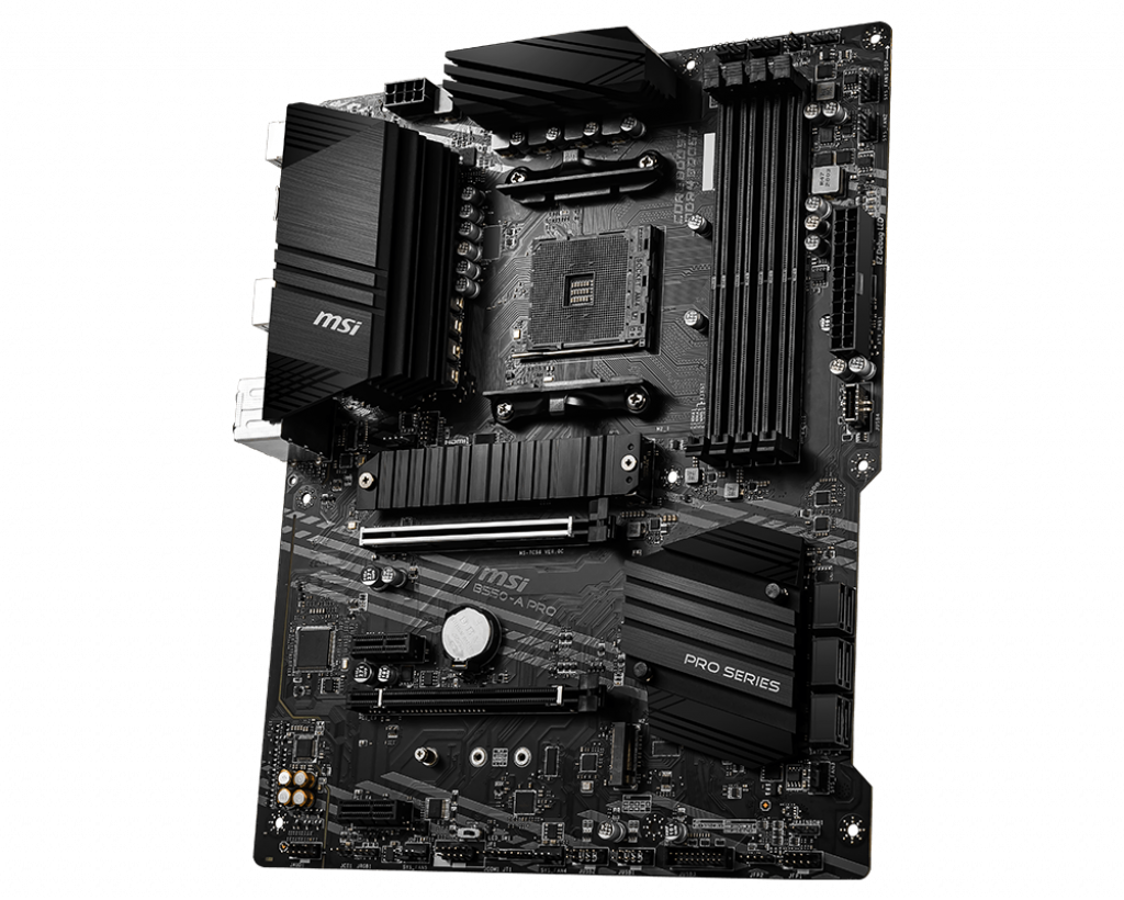 MSI B550-A PRO, AMD, "Socket AM4", 3 kartos "AMD Ryzen™ 3", 3 kartos "AMD Ryzen 5", 3 kartos "AMD Ryzen™ 7", 3 kartos..., DDR4-SDRAM, 128 GB, DIMM