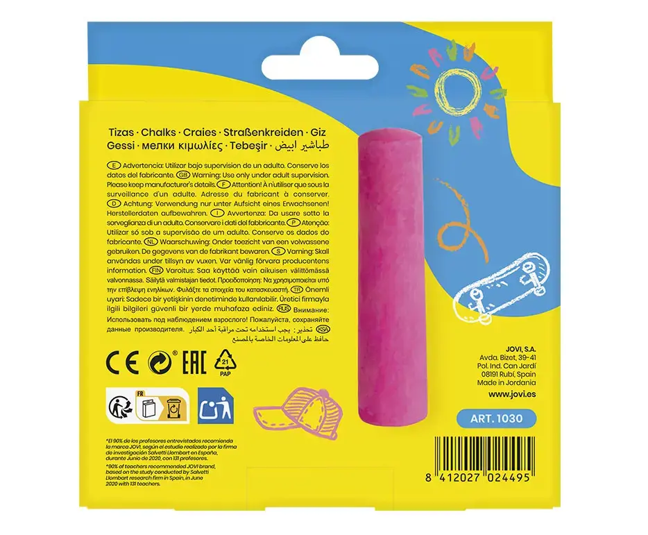 Kreidelės JOVI Classcolor Street, 6 spalvos