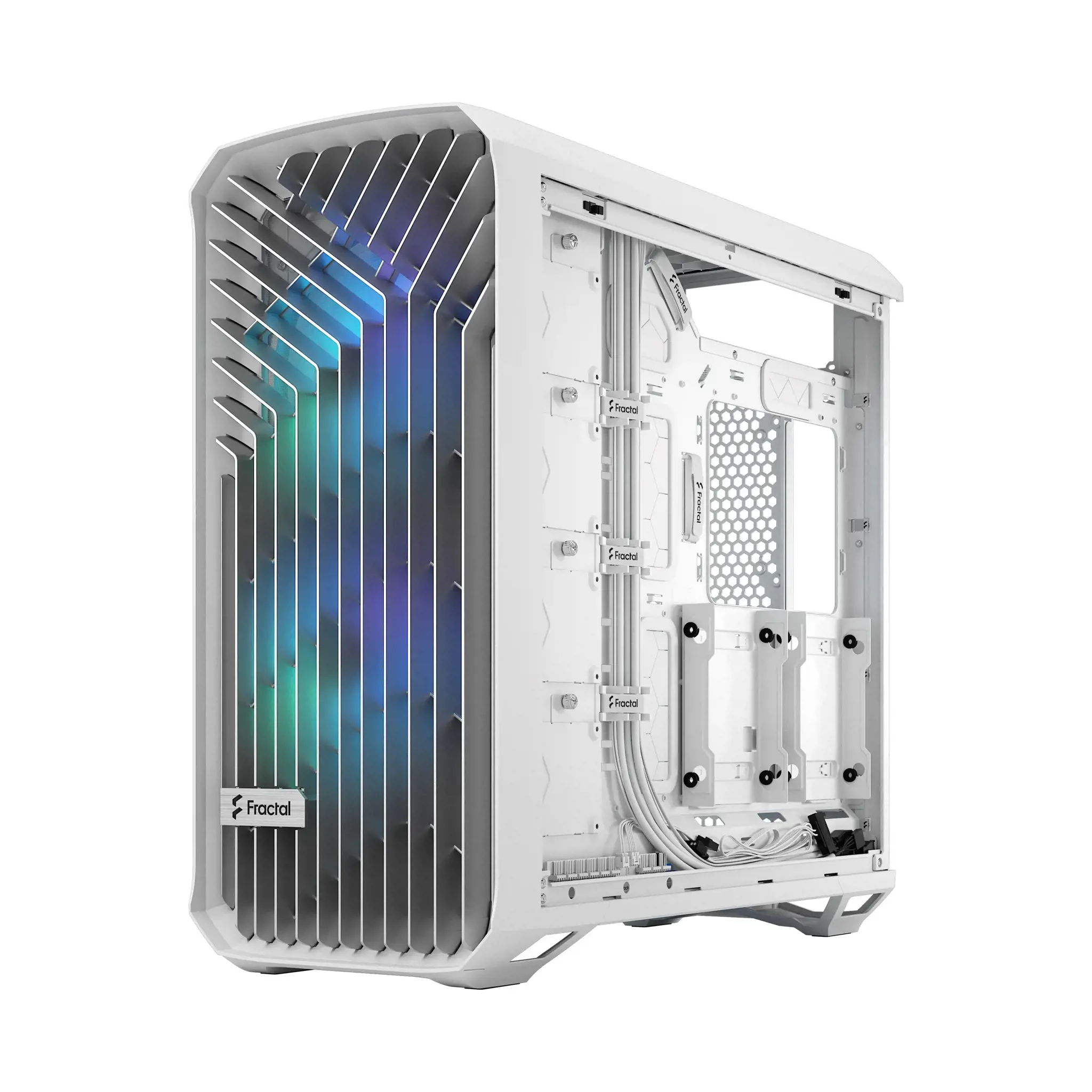 "Fractal Design Torrent RGB White TG" skaidrus atspalvis
