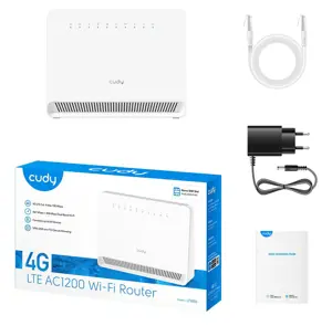 Cudy LT500E wireless router Fast Ethernet Dual-band (2.4 GHz / 5 GHz) 4G White