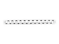 LANBERG PPKS-1224-S Lanberg keystone Patch Panel Blank 24 port Staggeged 1U with Organizer, grey
