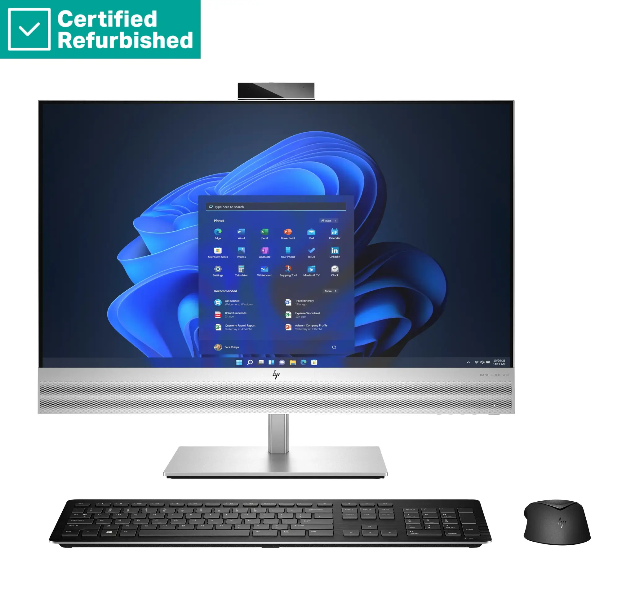 RENEW SILVER HP Elite 870 G9 AIO All-In-One 27 - i7-14700, 16GB, 512GB SSD, 27 FHD Non-Touch AG, Height Adjustable, DOS, 1 years