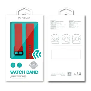 "Devia" laikrodžio dirželis "Deluxe Sport Fitbit Charge 3/4 L", rožinės spalvos