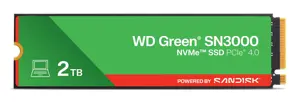 Western Digital Green WD ™ SN3000 NVMe™ SSD POWERED BY SANDISK 2 TB