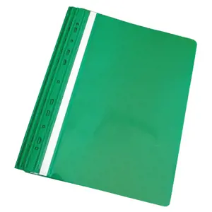 Aplankas su įsegėle ir europerforacija PANTA PLAST, A4, matinis viršelis,(pak. -10 vnt.), žalias
