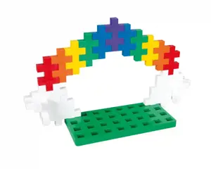 Plus Plus konstruktoriaus DIDELIŲ detalių pagrindukai, 10 vnt.