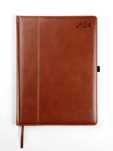 Kalendorius AMBASSADOR BLACK EDITION 2024, PU, A4, ruda