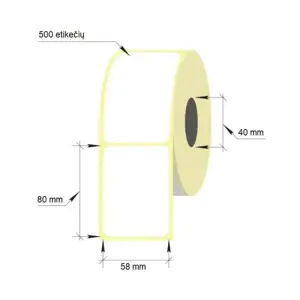 Universal Thermal labels 58x80mm/ 40, 500pcs